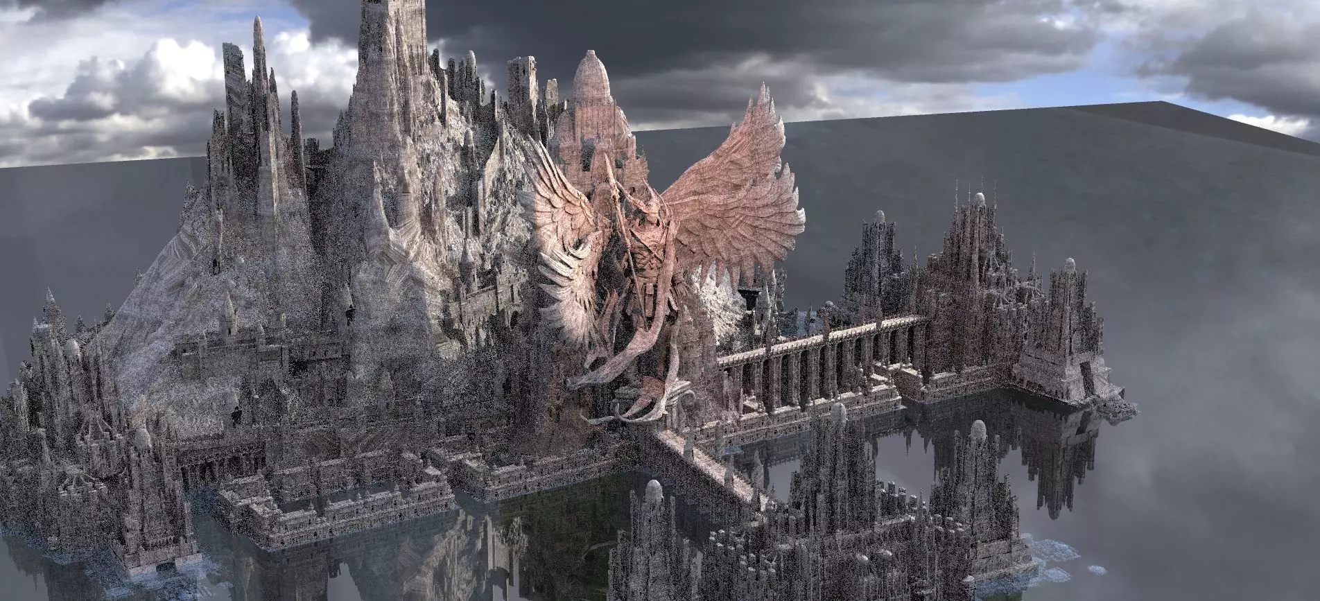 9 Circles of Hell Dantes Inferno Extended angel Designs 3D model_0