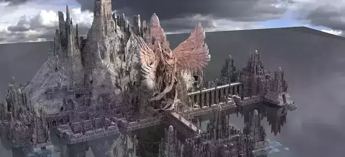 9 Circles of Hell Dantes Inferno Extended angel Designs 3D model