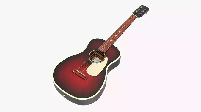 Acoustic folk guitar 01 3D model