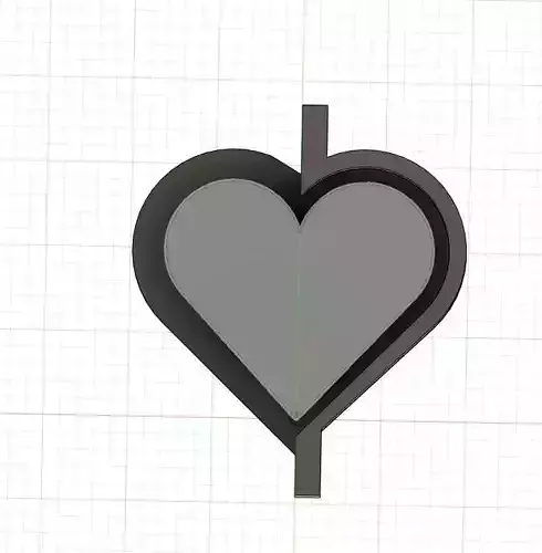 Cement pot mold - Heart