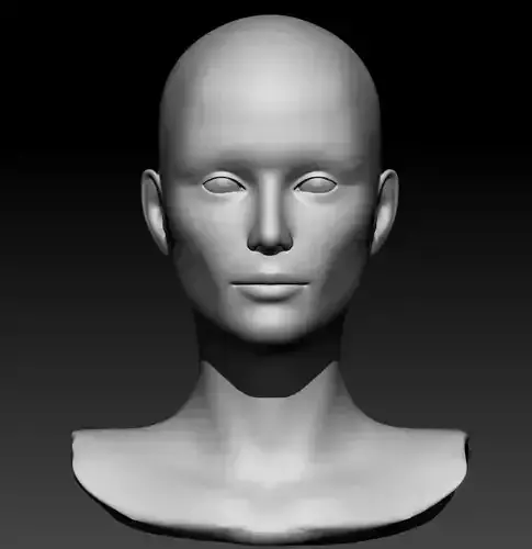 Woman head 4 3D model