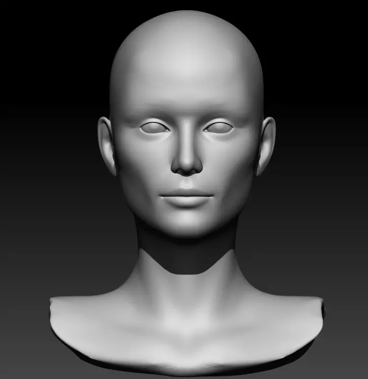 Woman head 4 3D model