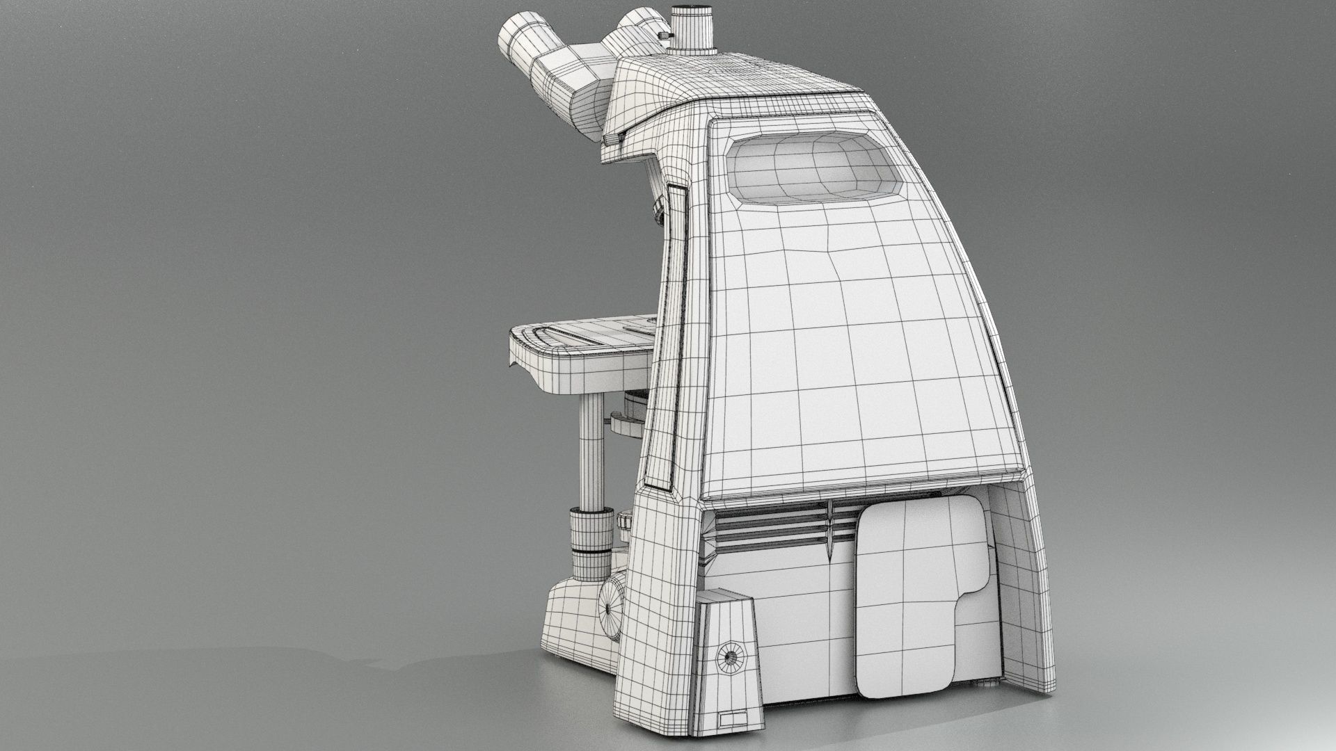 Microscope Infinity - PBR Asset Low-poly Low-poly 3D model_7