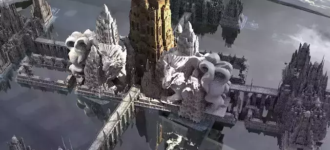 Tengu Ancient japan City Kit bash 3D model