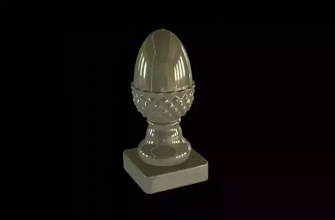 Pine cone finial 3D print model