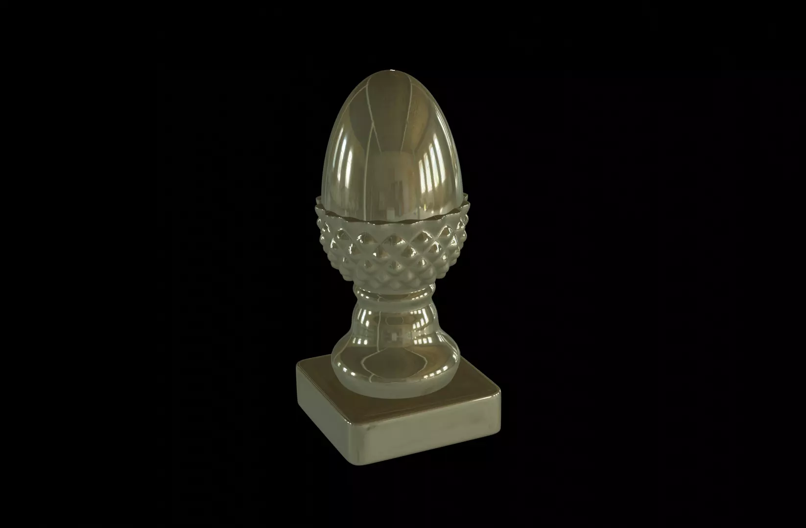 Pine cone finial 3D print model_0