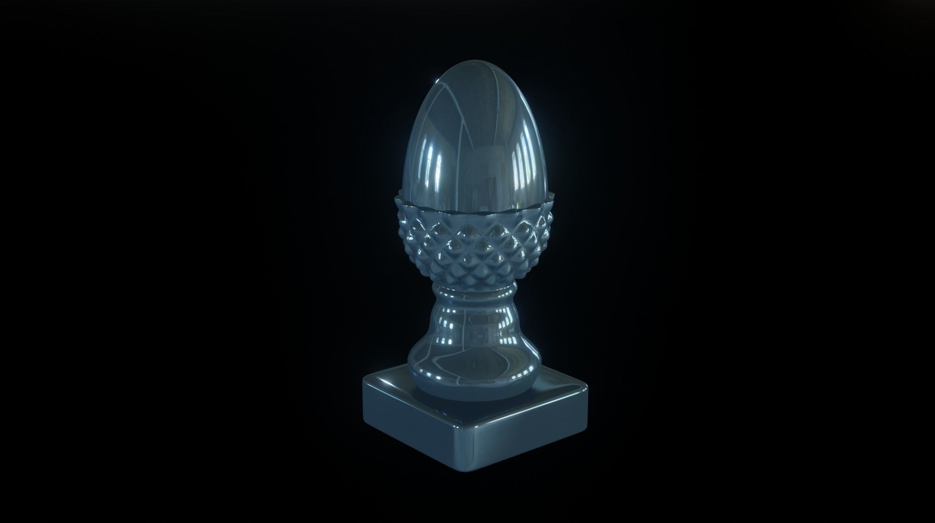 Pine cone finial 3D print model_1