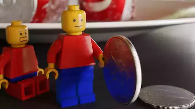 Classic 1980s Lego man 3D model