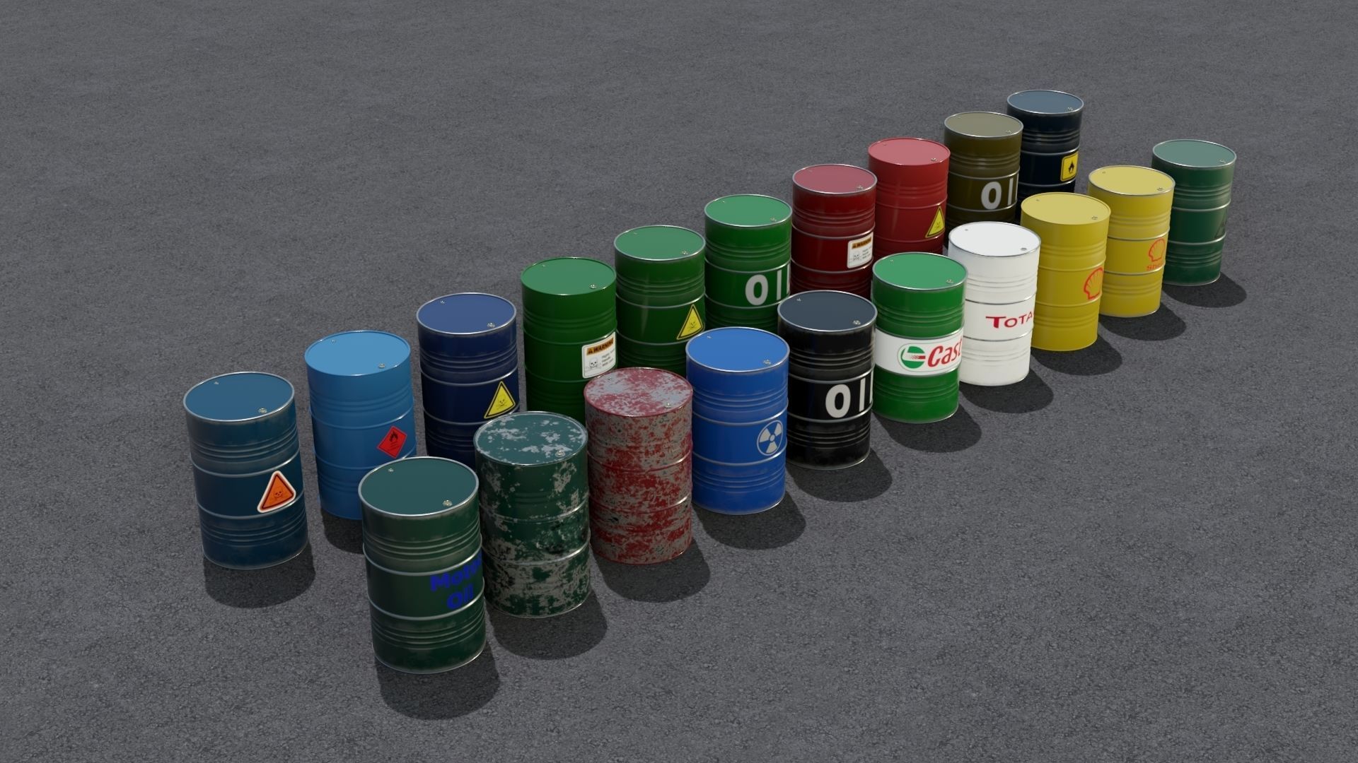 20 Barrel 3D models Low-poly 3D model_12