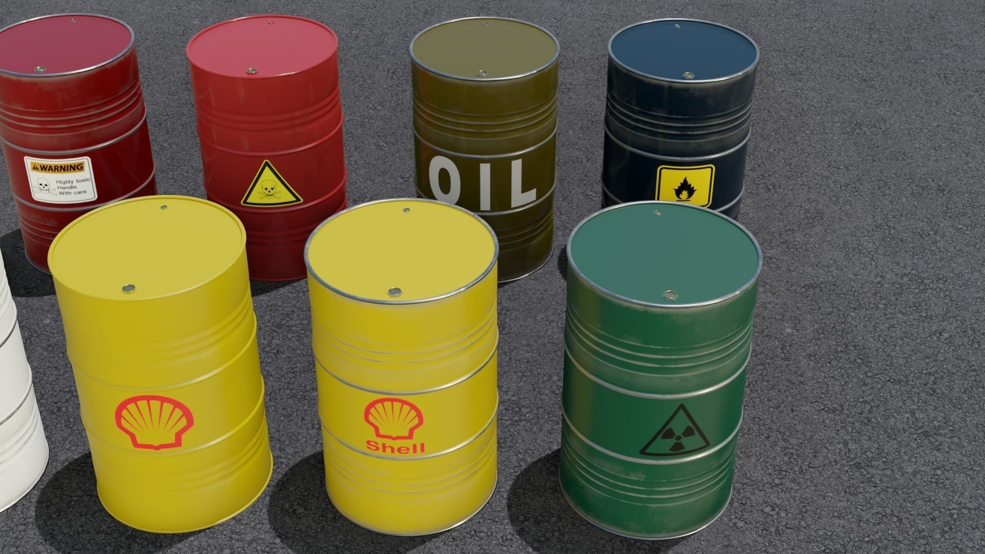 20 Barrel 3D models Low-poly 3D model_3