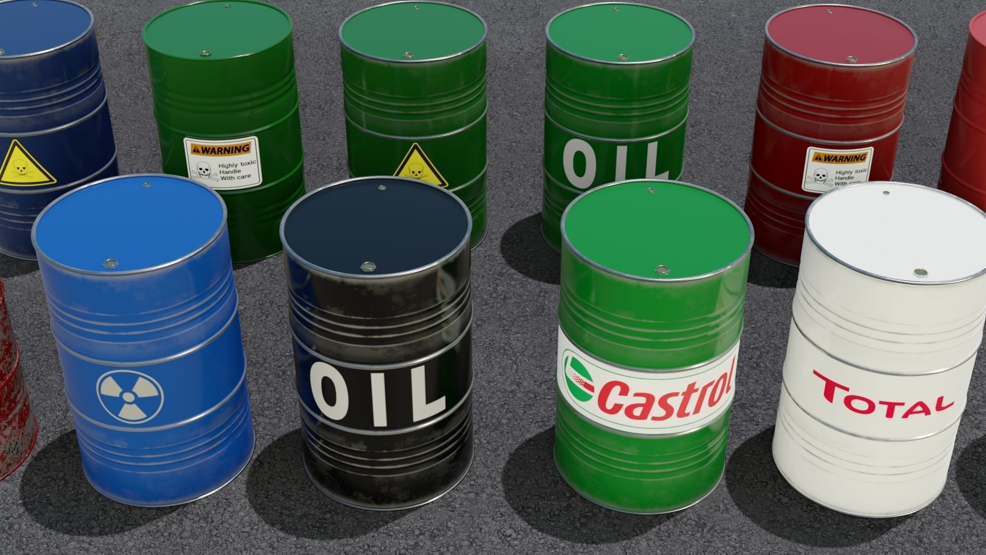 20 Barrel 3D models Low-poly 3D model_2