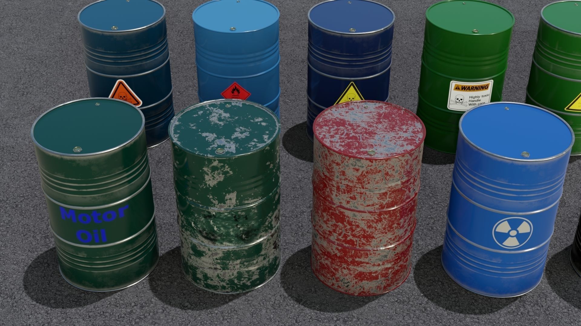 20 Barrel 3D models Low-poly 3D model_18