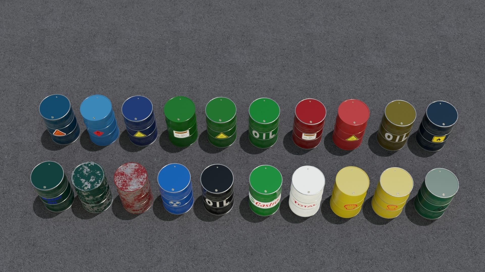 20 Barrel 3D models Low-poly 3D model_17