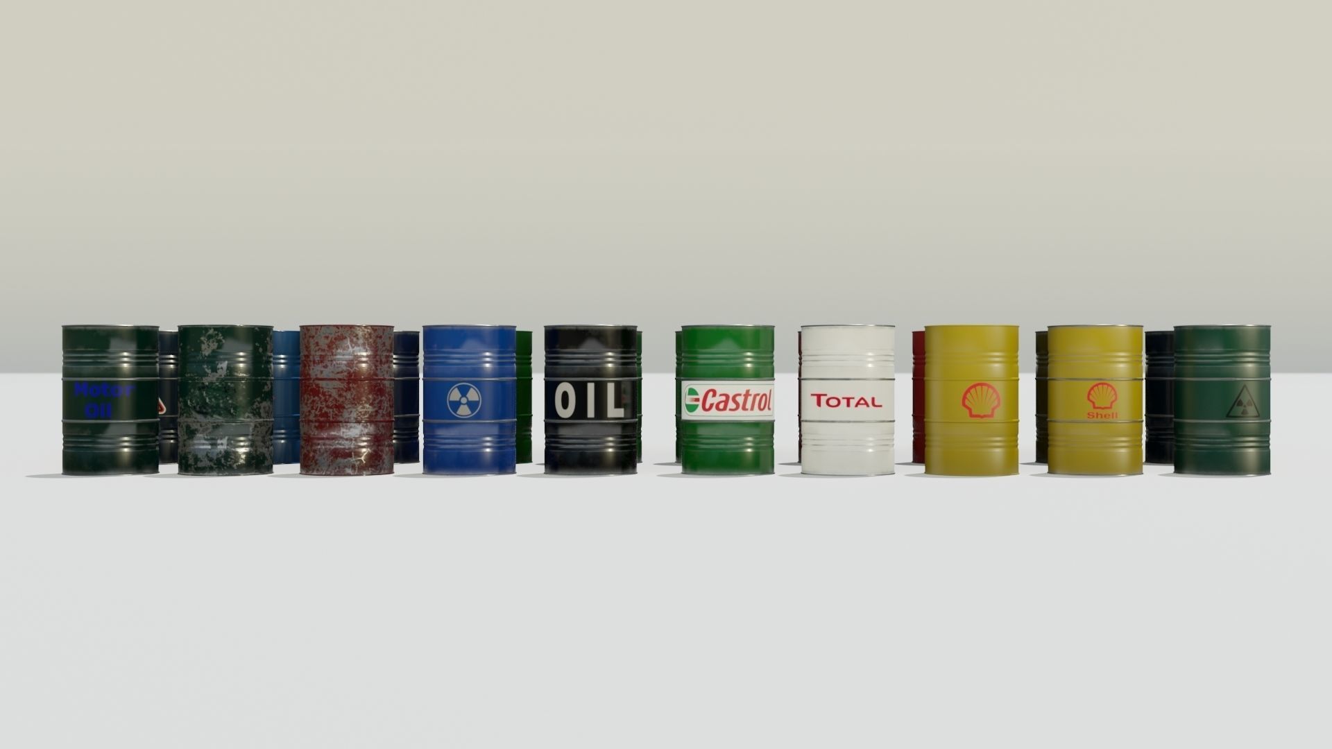 20 Barrel 3D models Low-poly 3D model_8