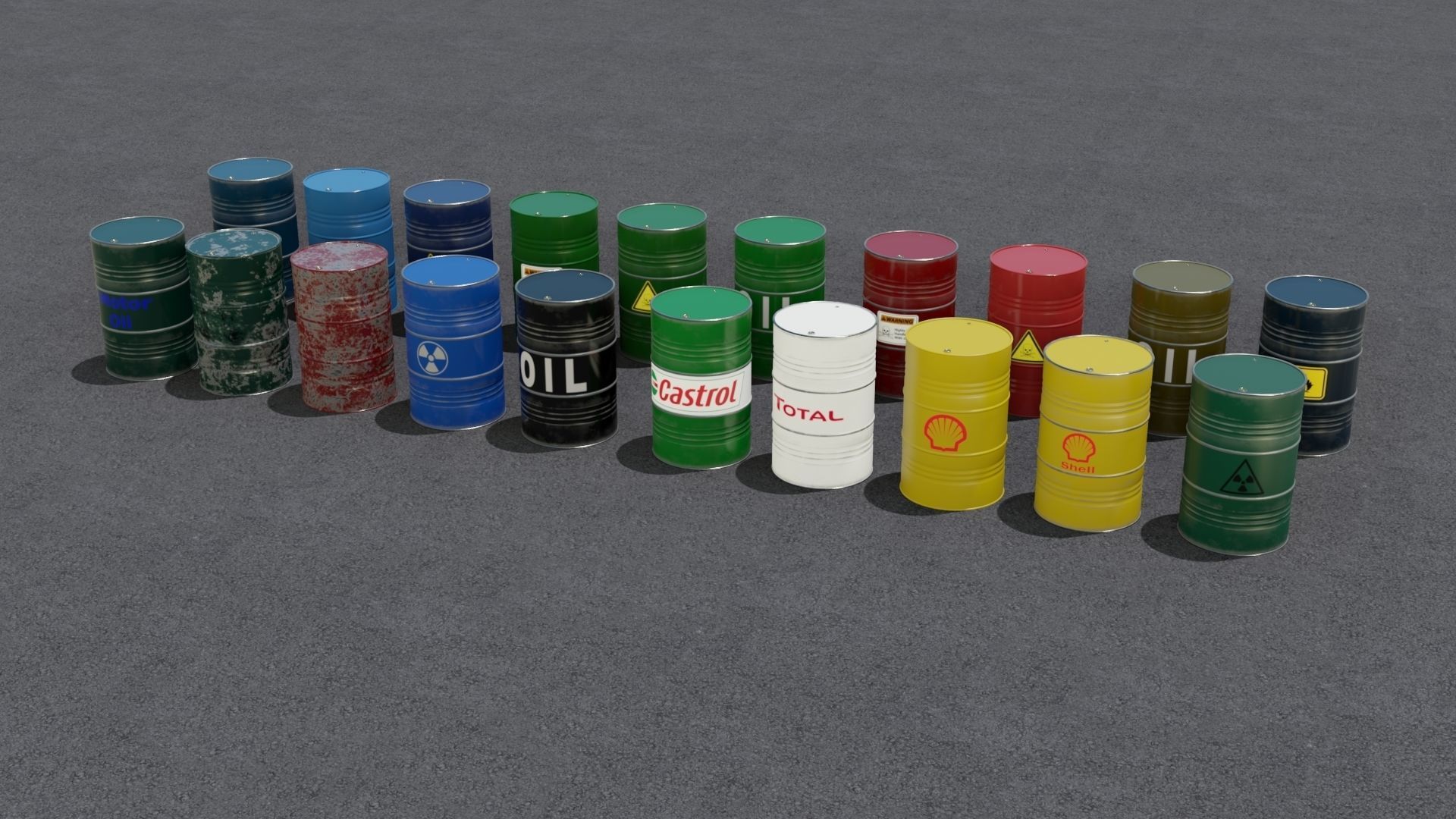 20 Barrel 3D models Low-poly 3D model_15