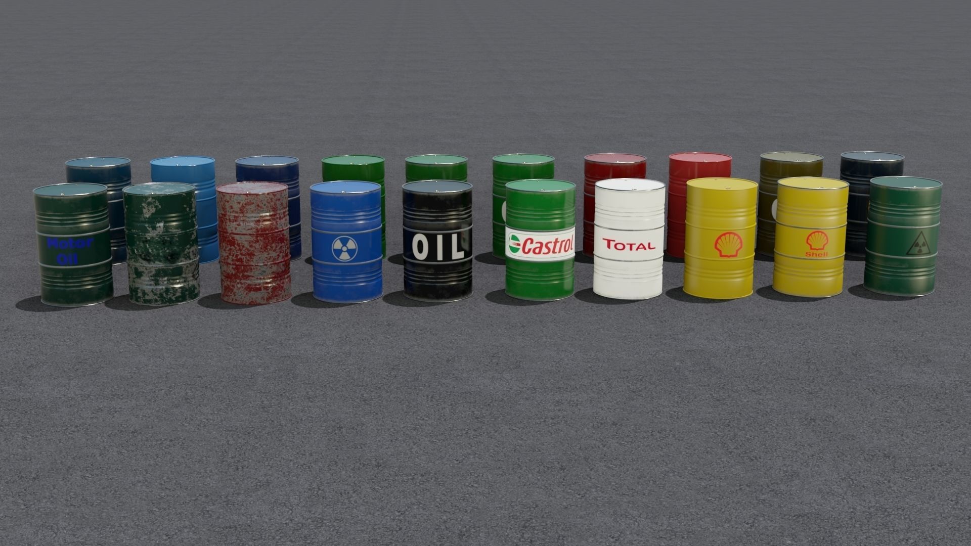 20 Barrel 3D models Low-poly 3D model_13