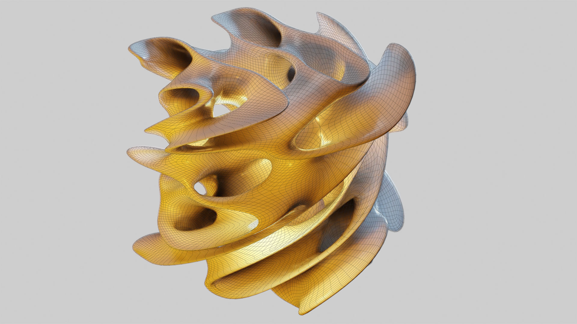 Twisted Gyroid Minimal Surface  3D print model_5