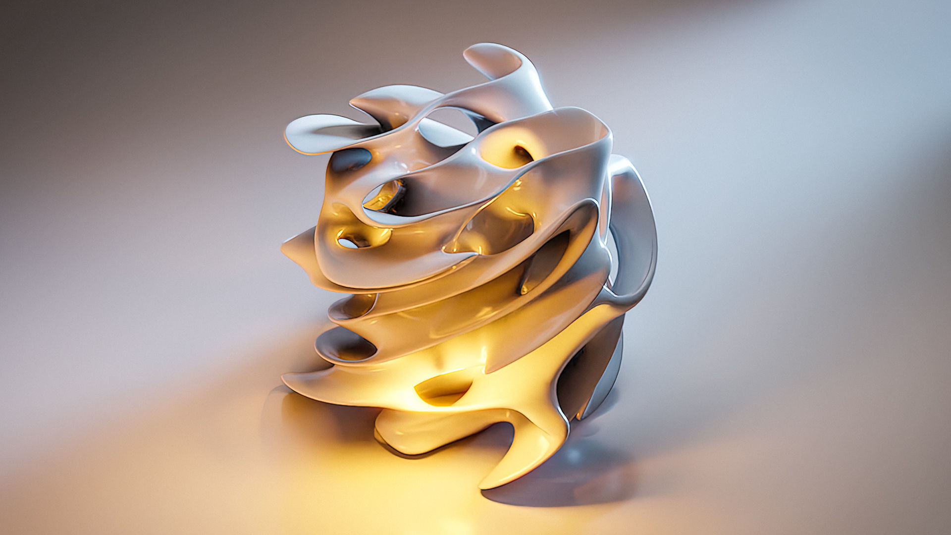 Twisted Gyroid Minimal Surface  3D print model_3