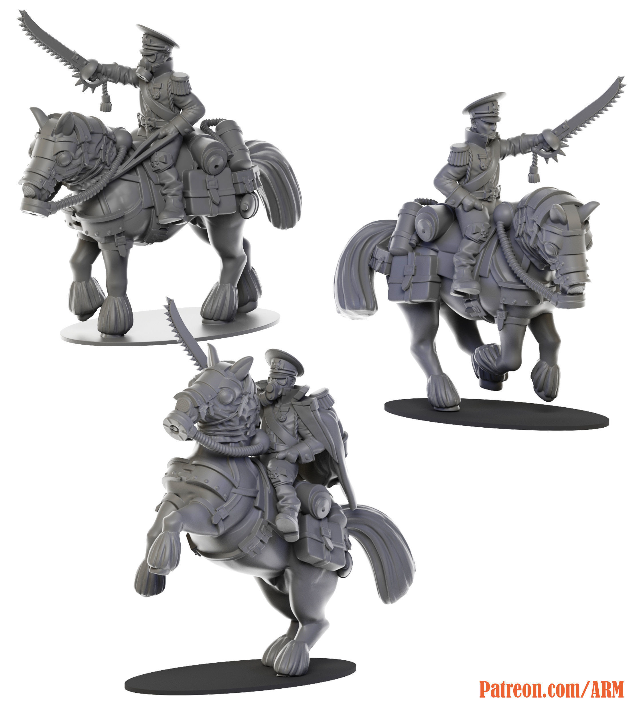 War horses 3D print model_2