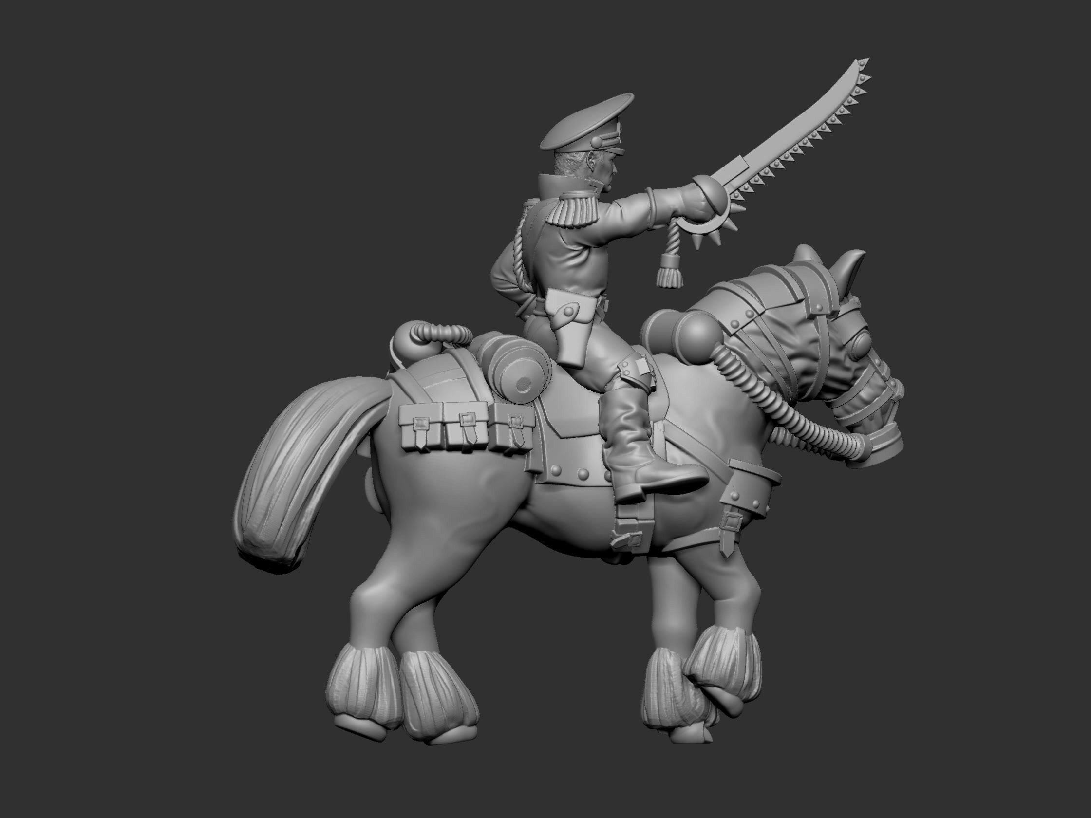 War horses 3D print model_46