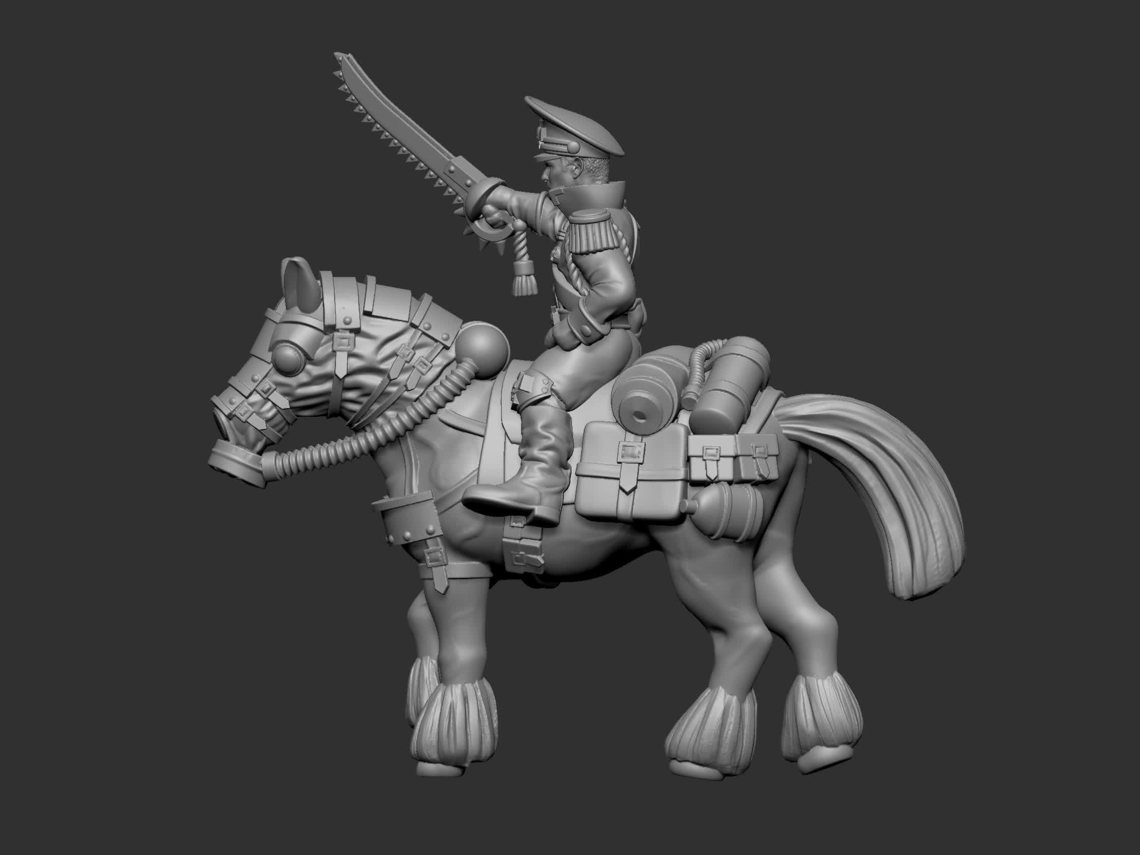 War horses 3D print model_7