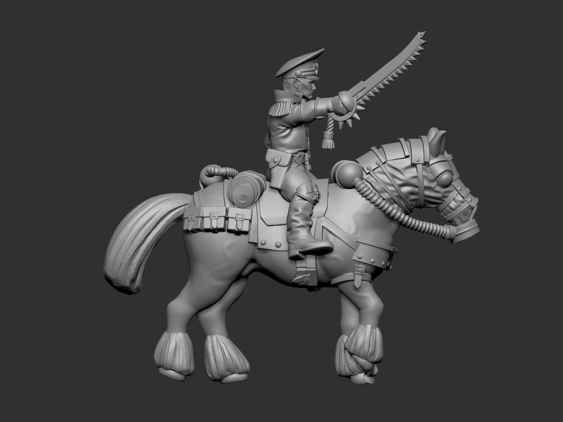 War horses 3D print model_47