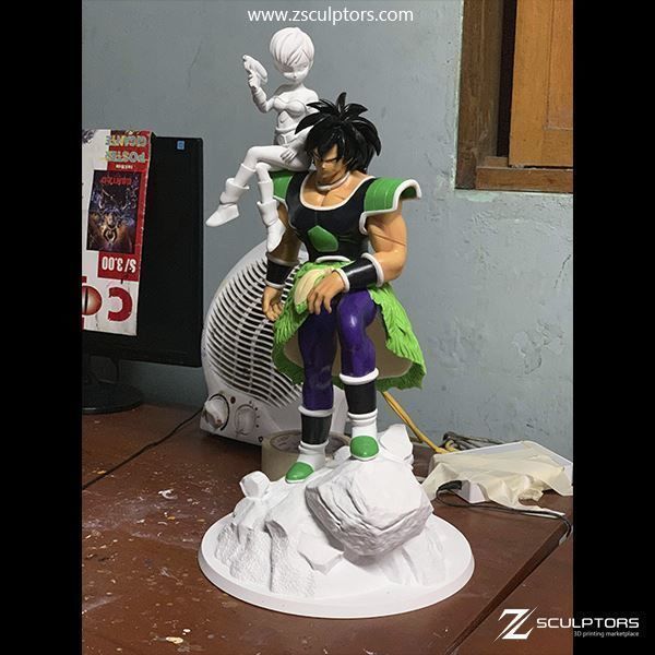 Broly and Chirai 3D print model_4