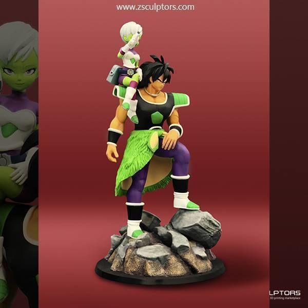 Broly and Chirai 3D print model_1