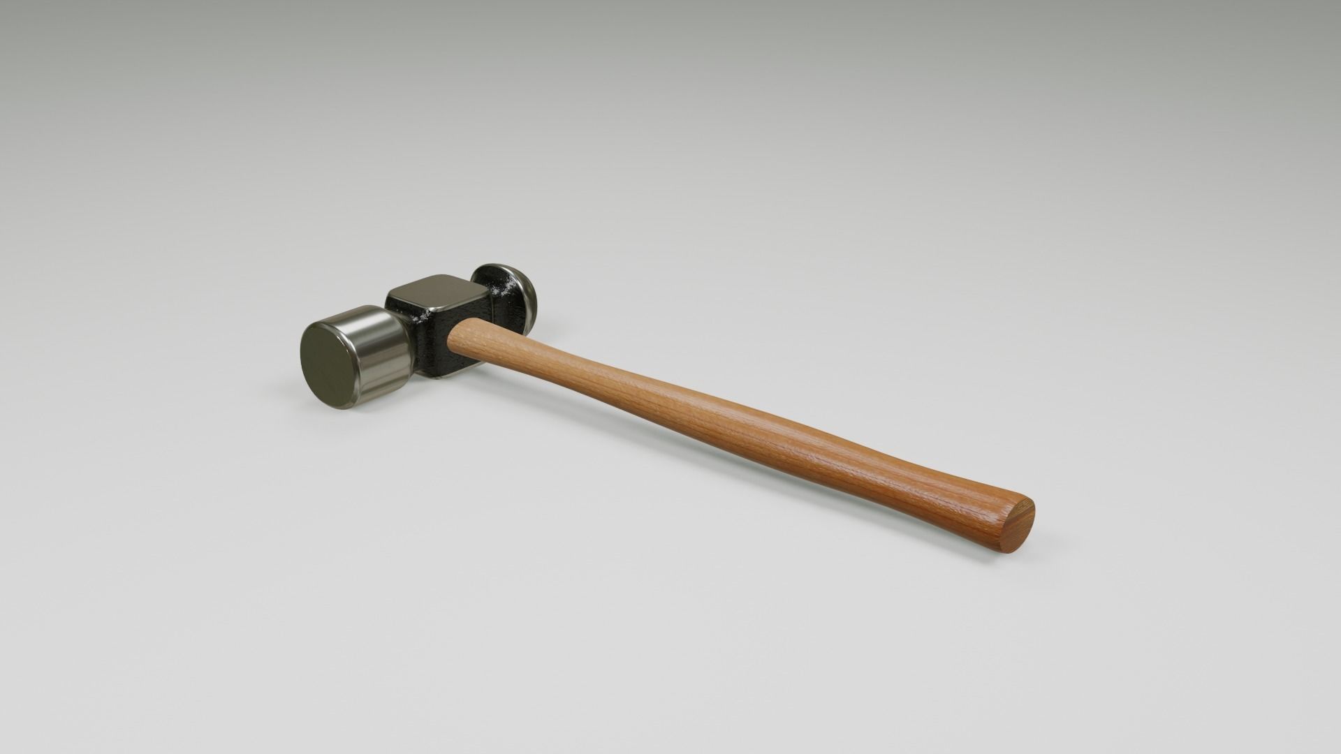 Cylinder Head Ball-Peen Hammer 3D model_1