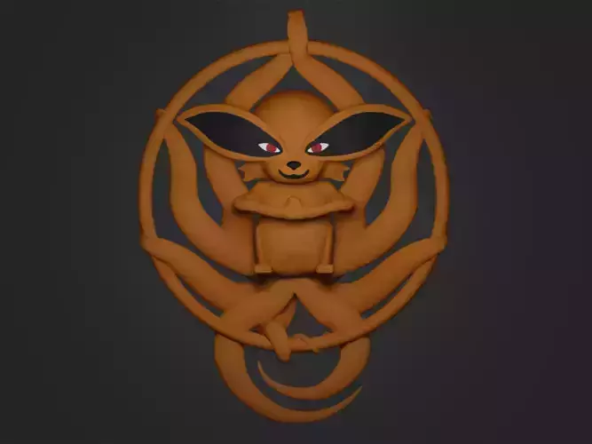 Naruto Kurama Pendant-necklace 3D print model