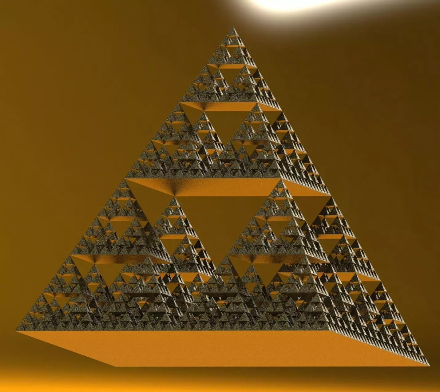Sacred Geometry Fractal Pyramid Structure Low-poly 3D model_0