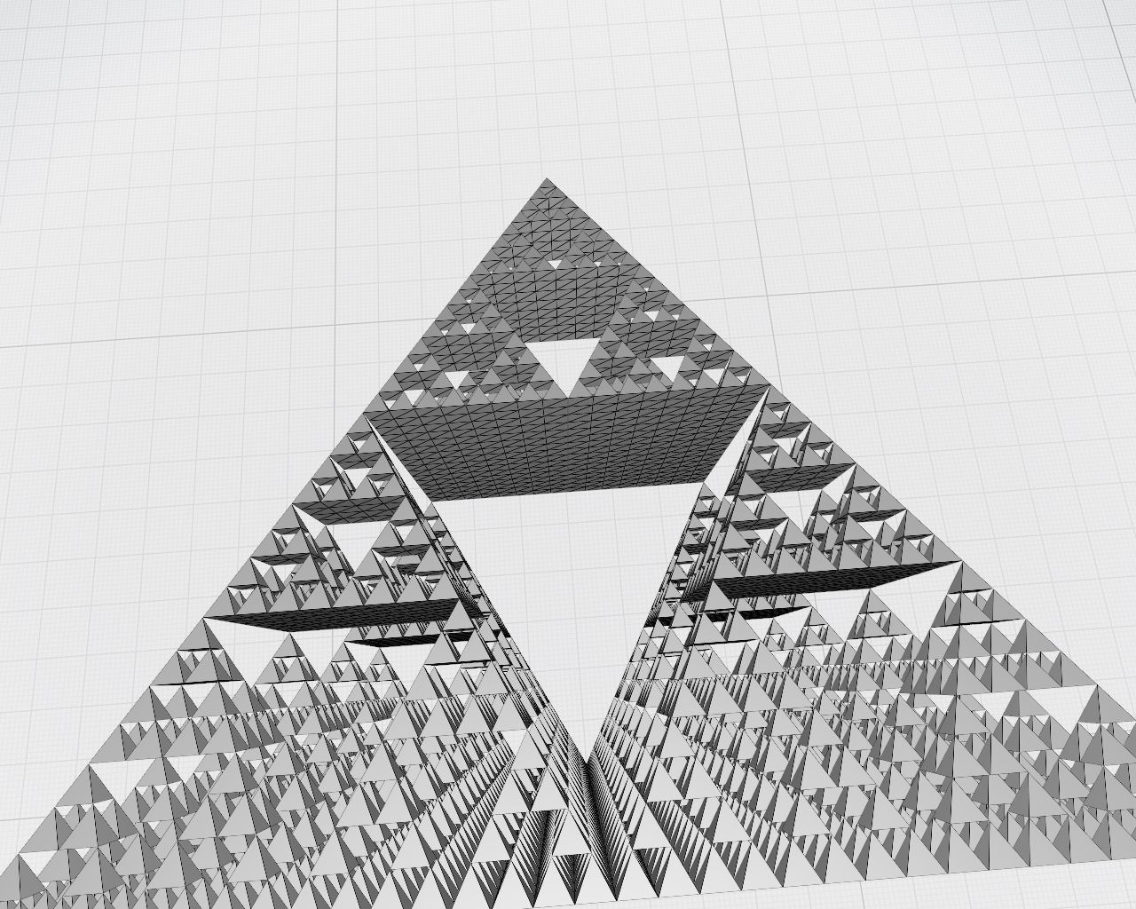 Sacred Geometry Fractal Pyramid Structure Low-poly 3D model_5