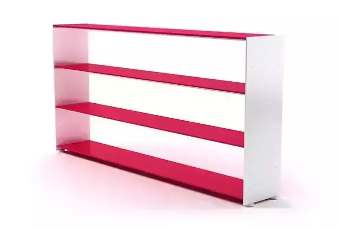 Red And White Modular Shelf  Aandres
