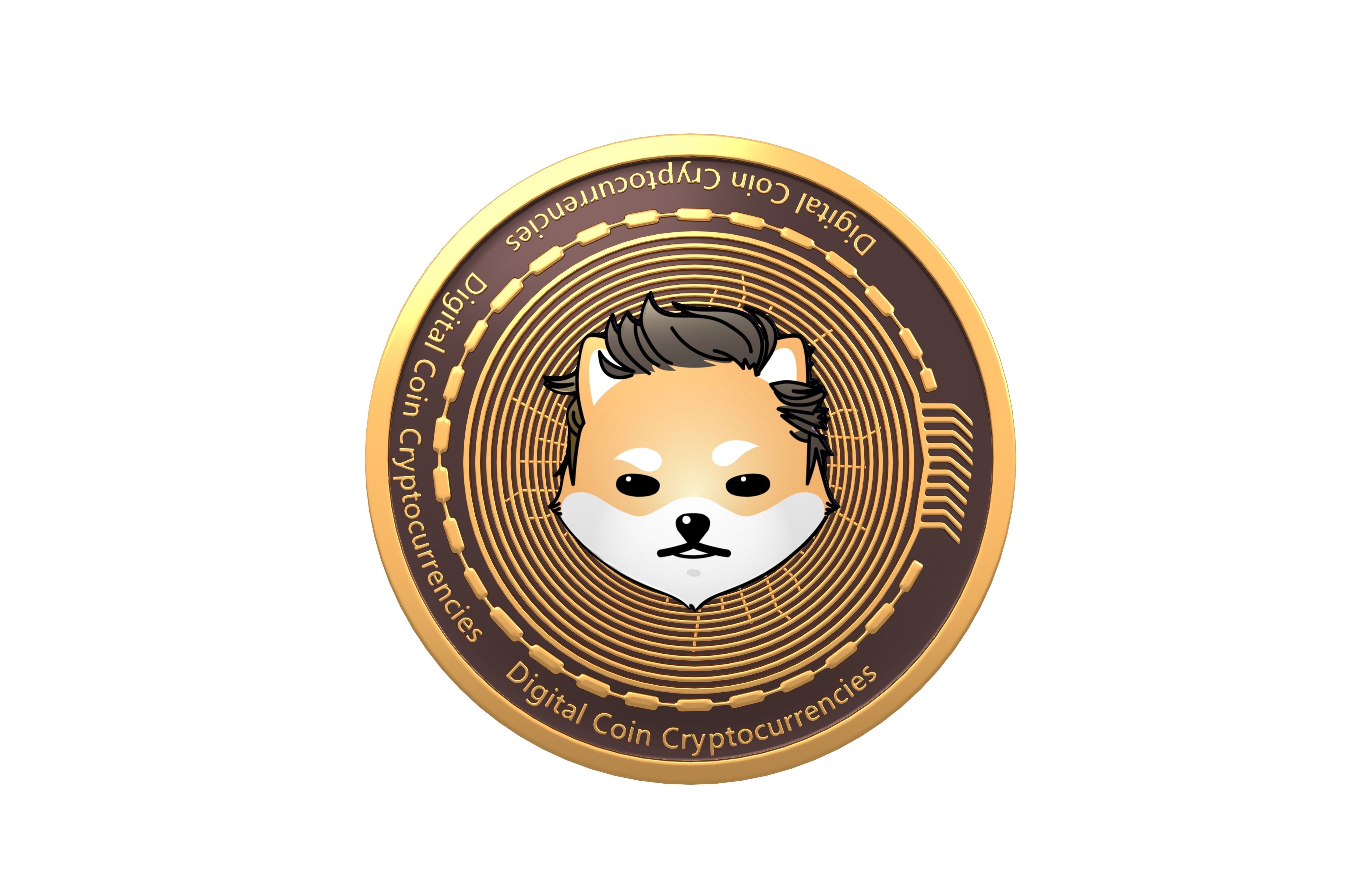 Dogelon Mars Coin v2 001 3D model_1