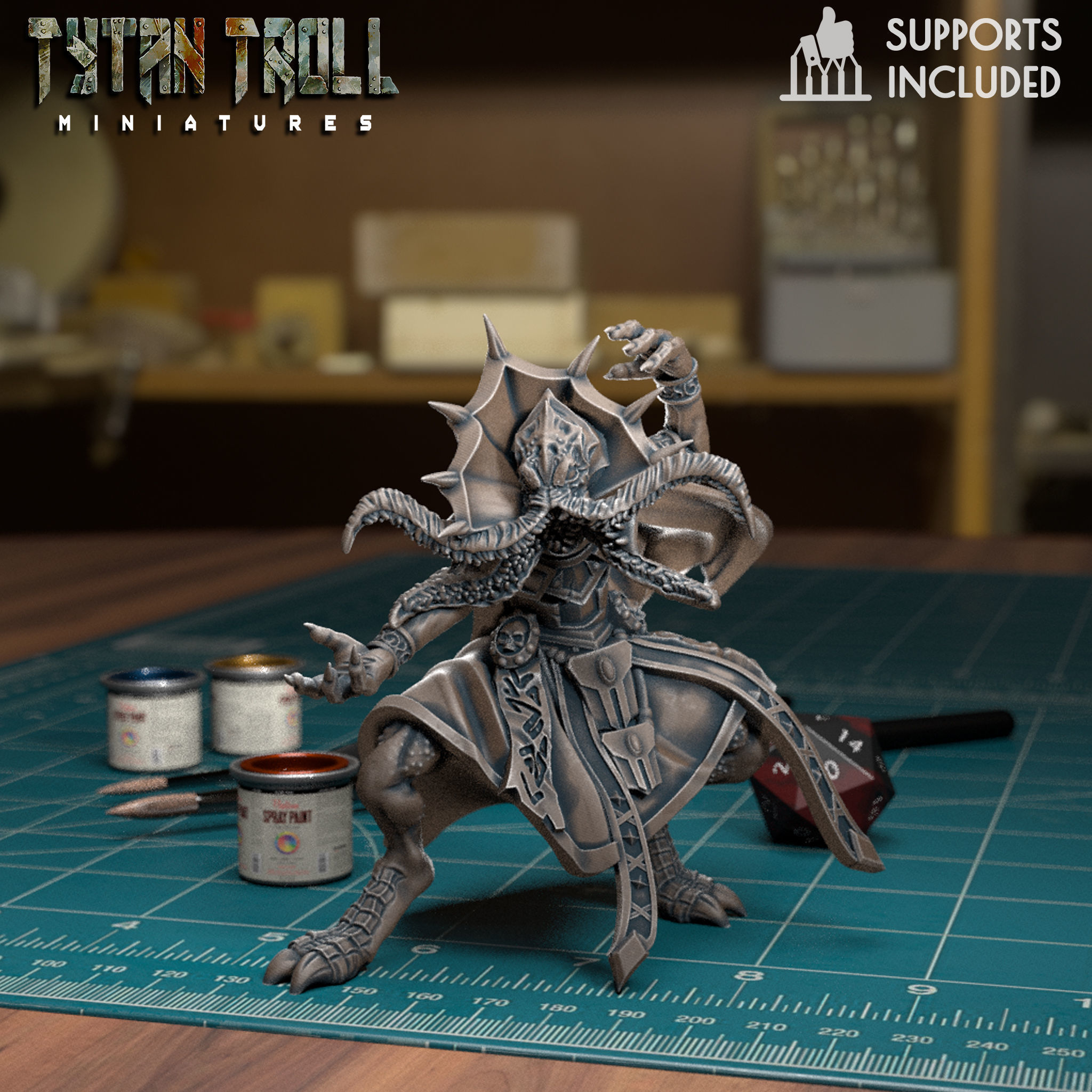 Brainflayer Pack - Pre-Supported 3D print model_2