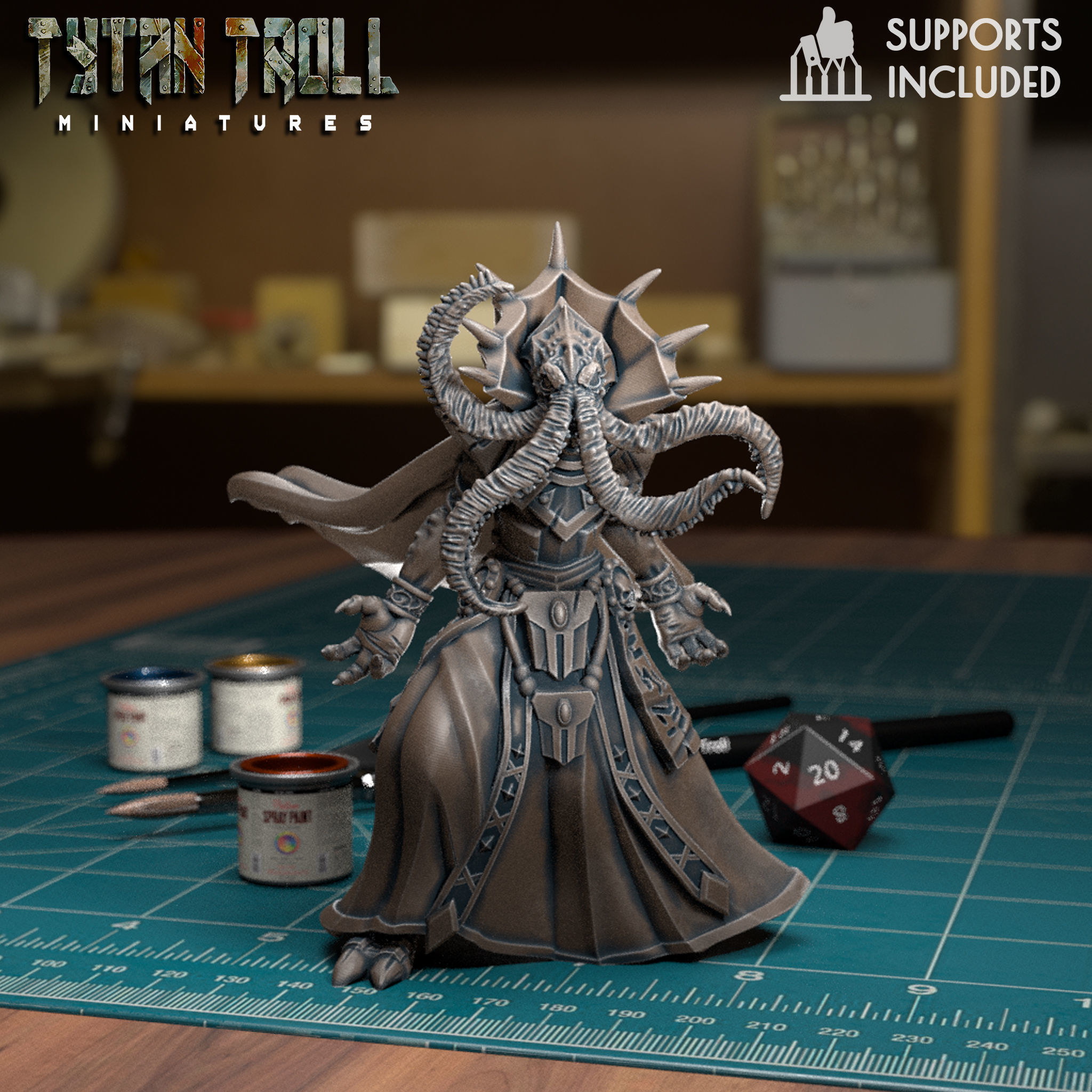 Brainflayer Pack - Pre-Supported 3D print model_3