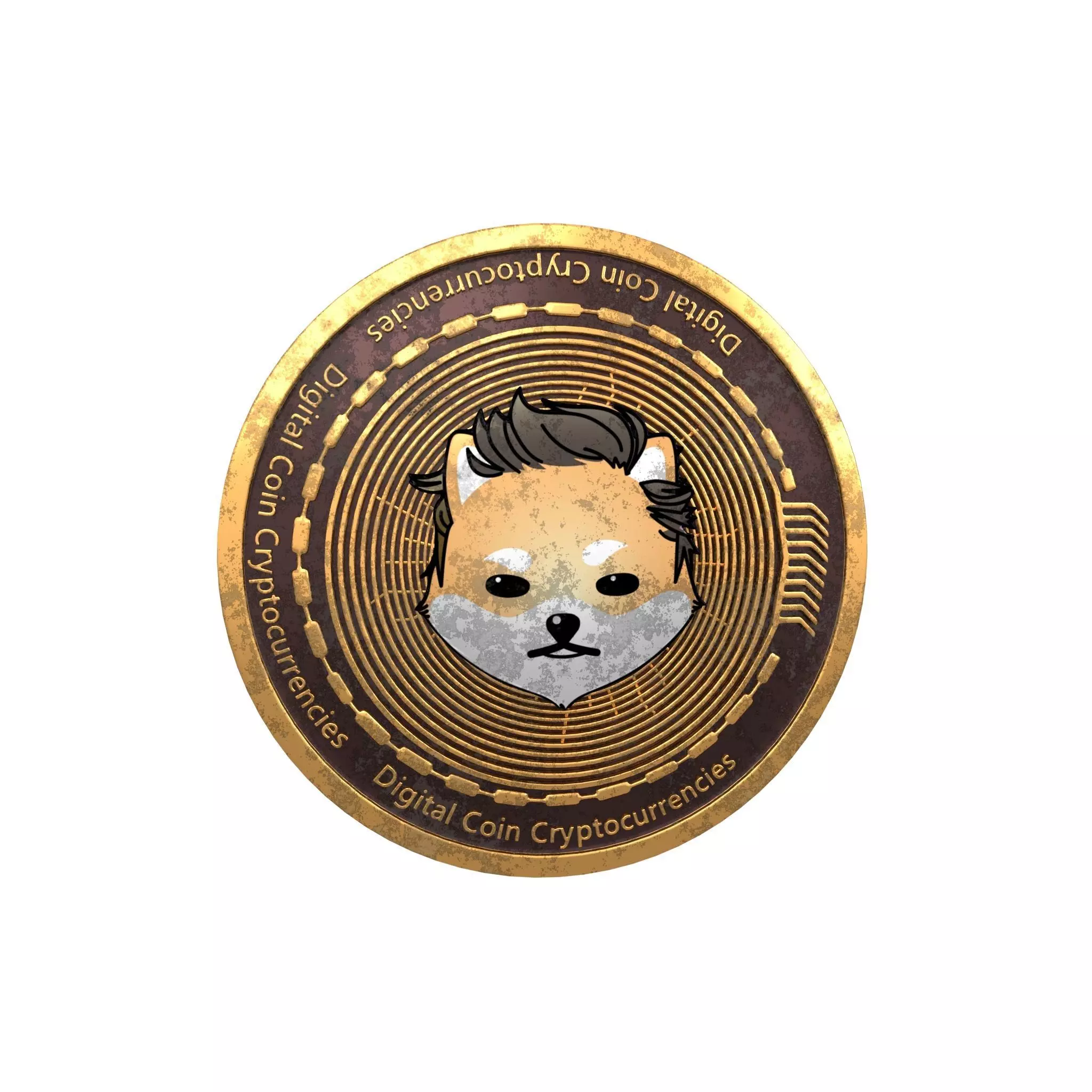 Dogelon Mars Coin v2 002 3D model_0