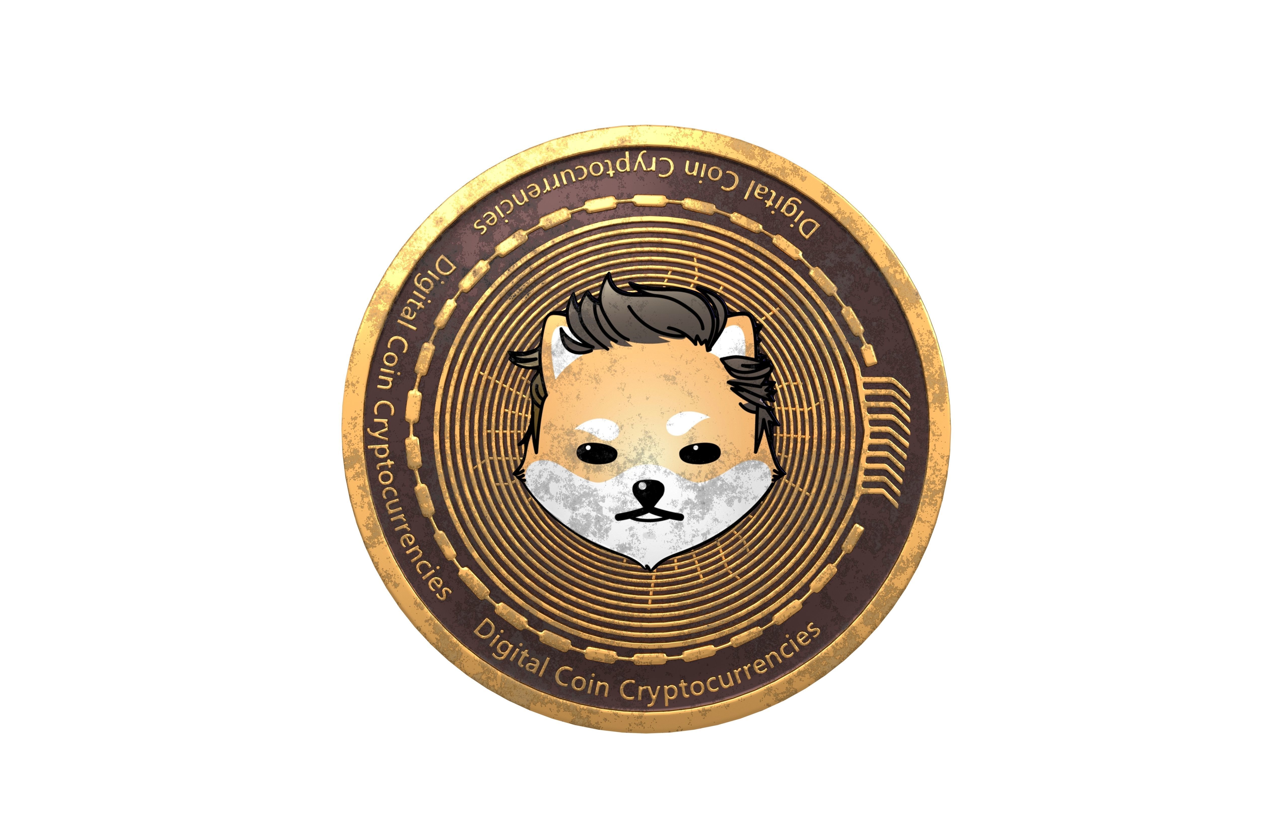 Dogelon Mars Coin v2 002 3D model_1