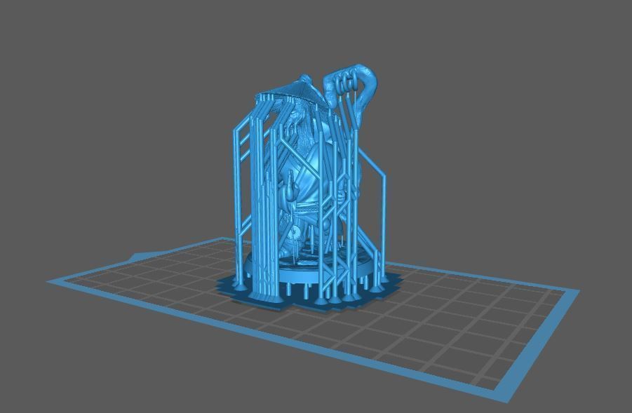 TurtleMonk Statue Miniature 3D print model_8