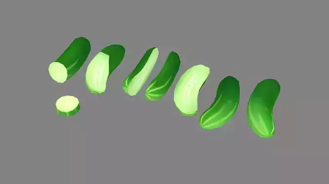 Cartoon Cucumbers - Cucumber Slices
