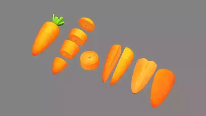 Cartoon carrots - carrot slice