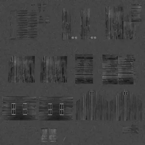 Farmhouse set of wooden buildings