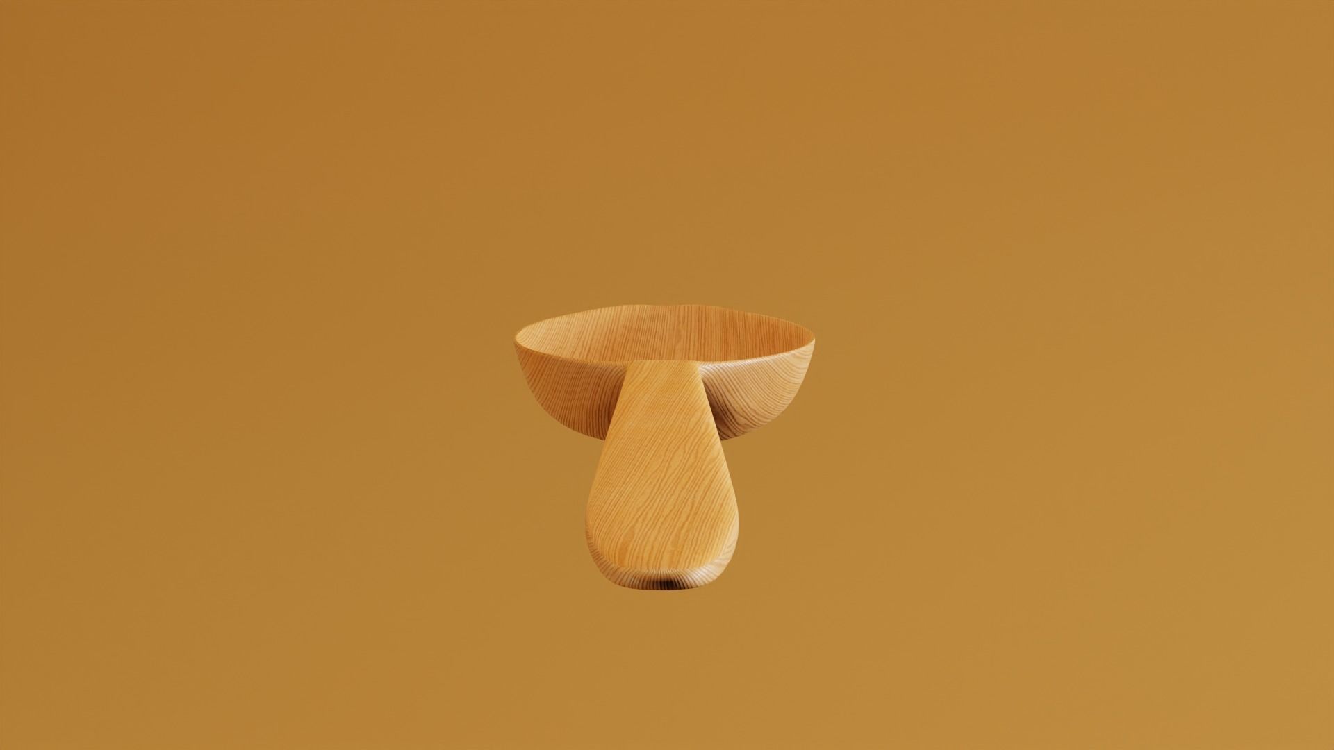 Wooden Spoon Low-poly 3D model_4