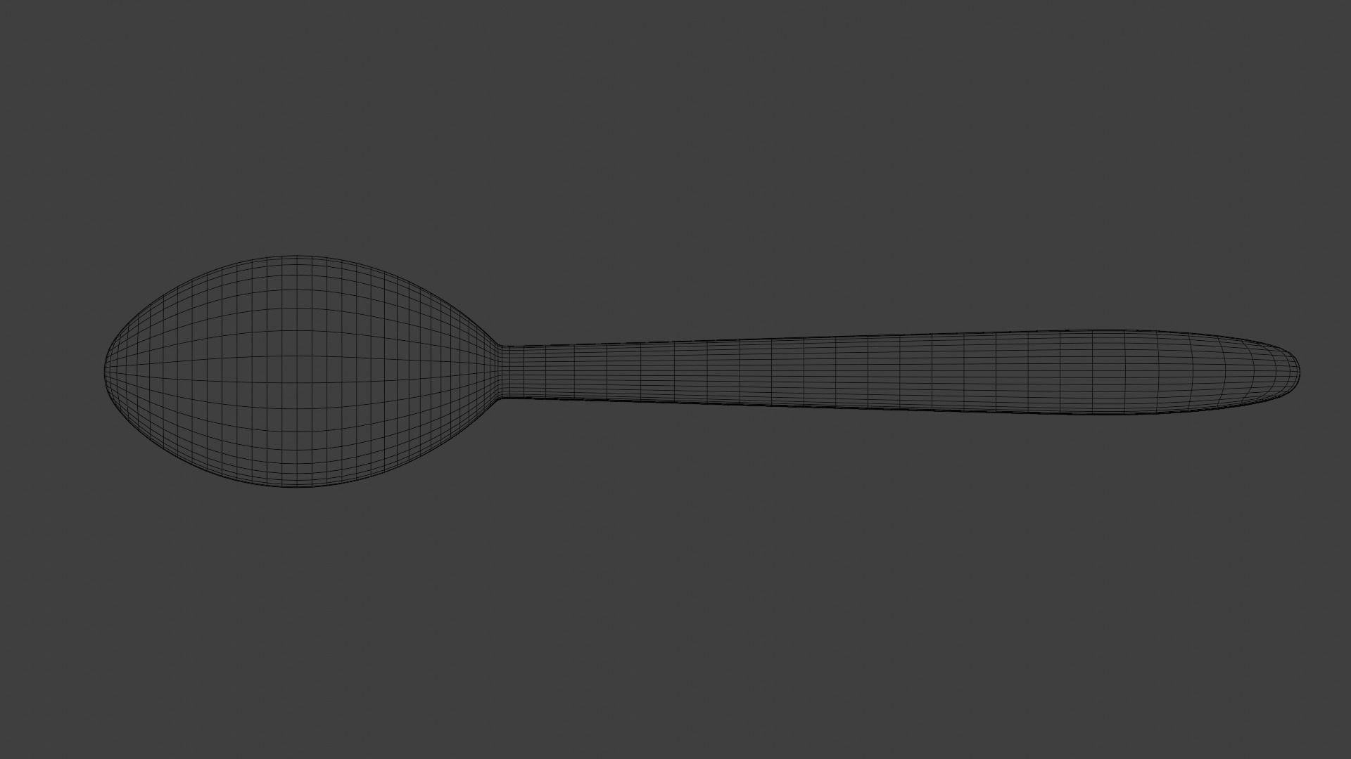Wooden Spoon Low-poly 3D model_7