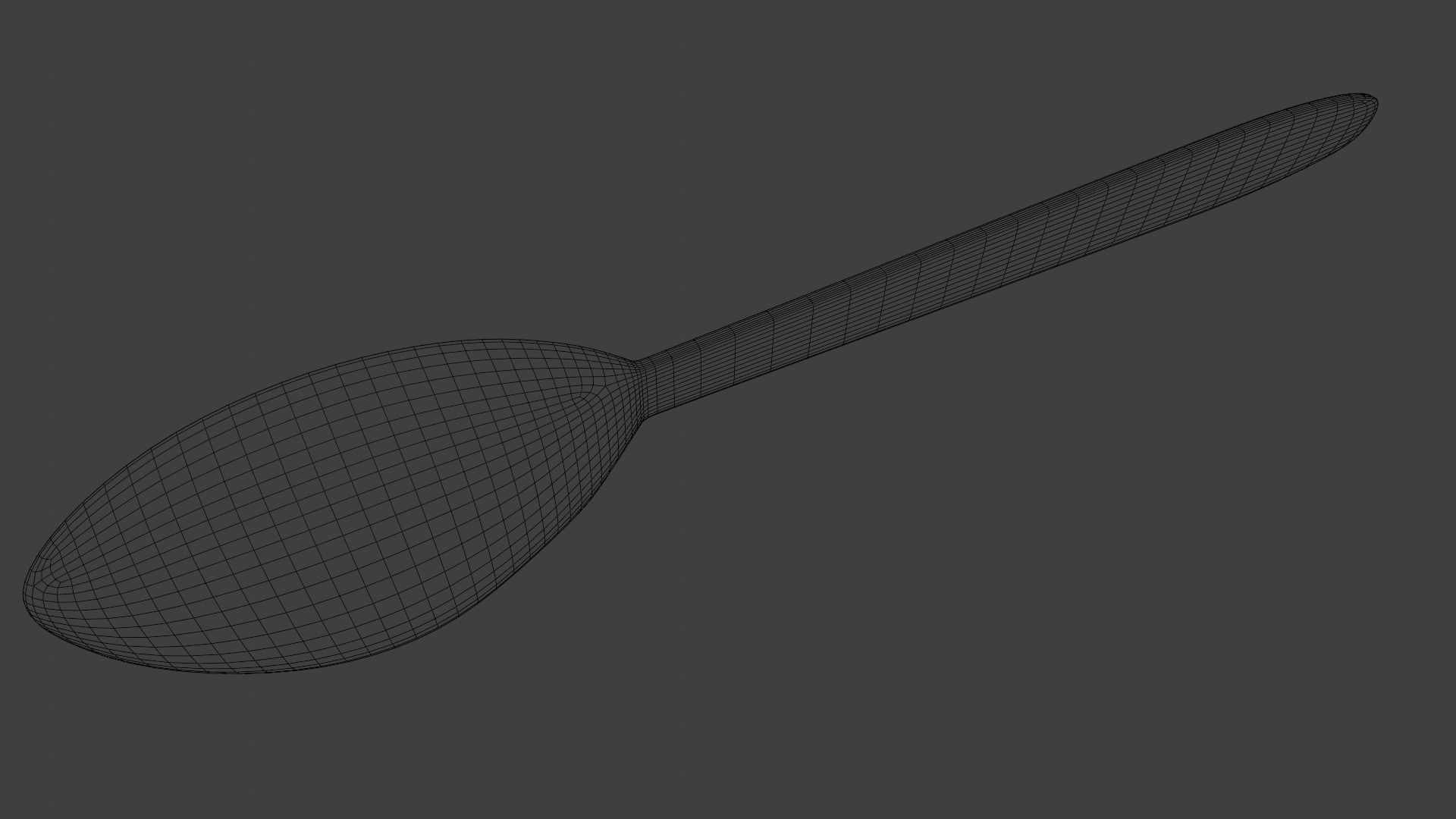 Wooden Spoon Low-poly 3D model_8
