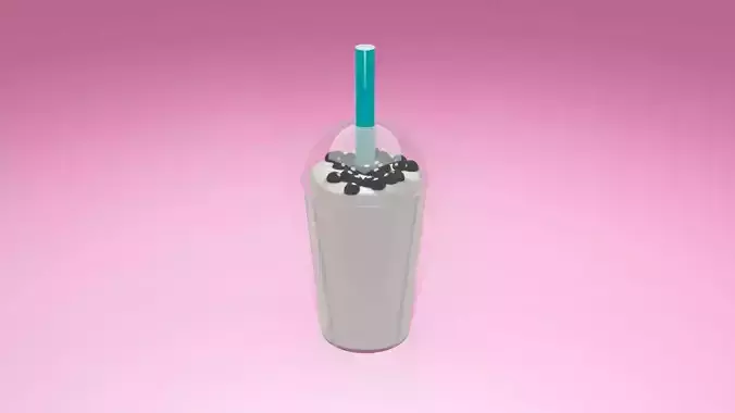 3D Boba milkshake