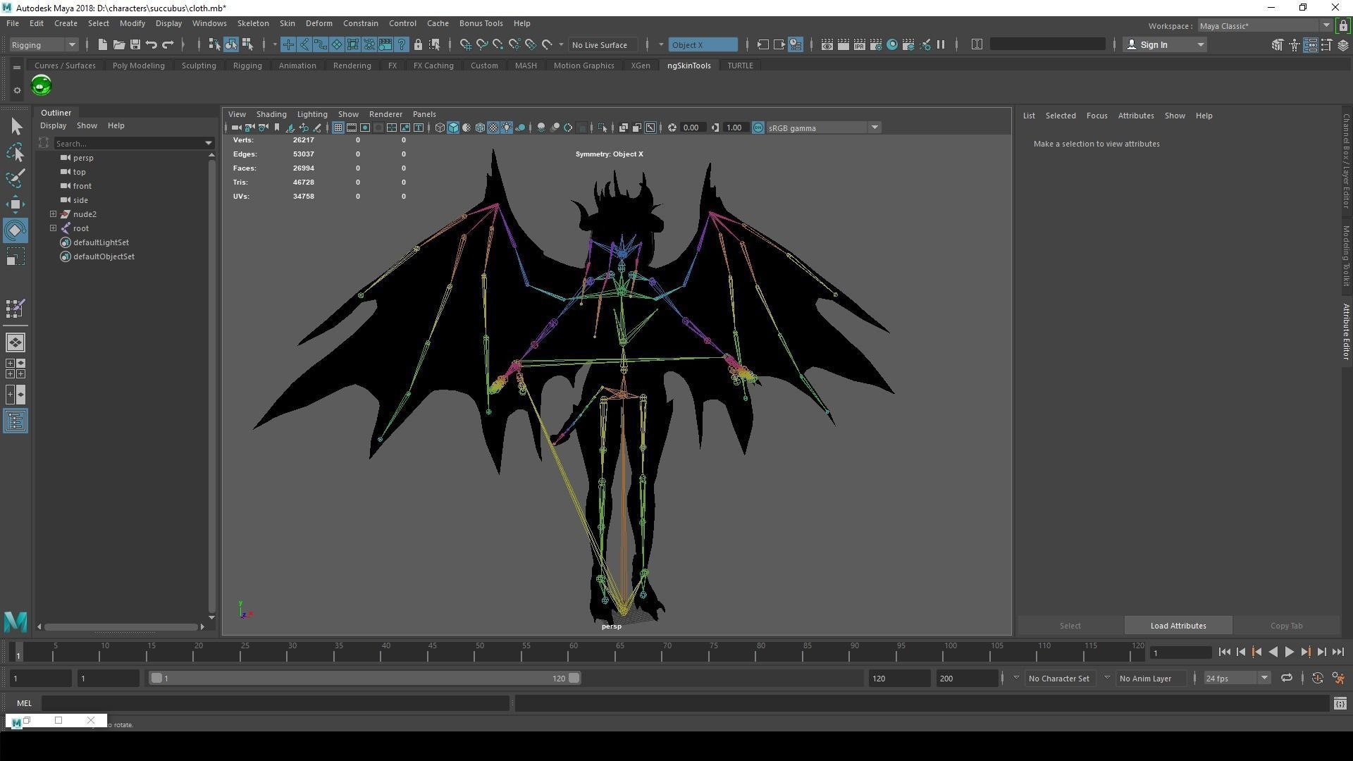 Demonic Dragon Girl - Game Ready Low-poly 3D model_17