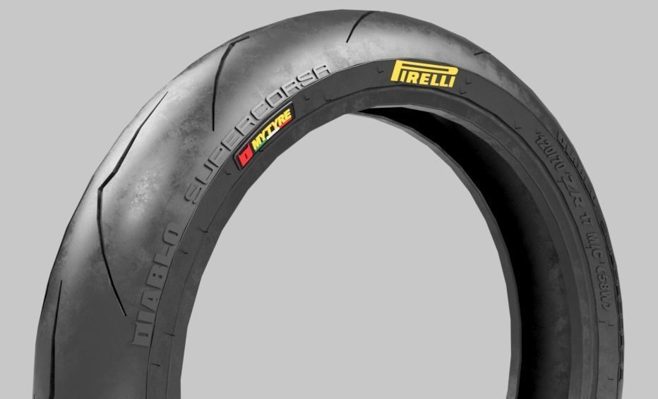 Pirelli Diablo Supercorsa SP  Low-poly 3D model_1