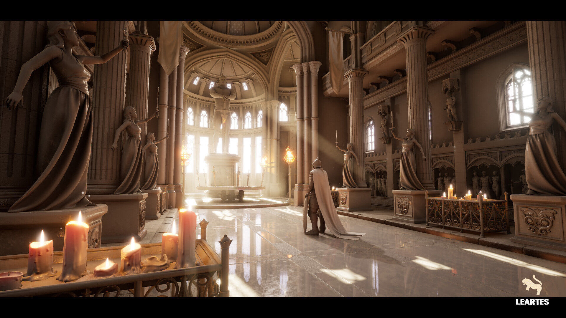 King Arthur Castle Interior Environment Low-poly 3D model_10