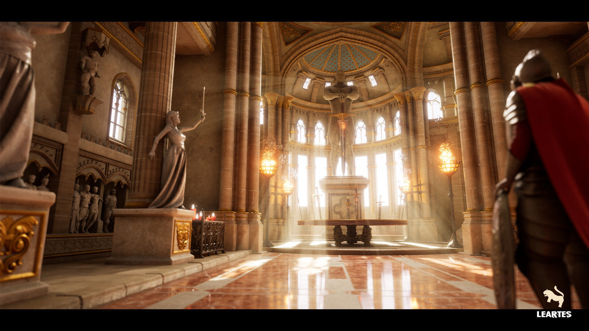 King Arthur Castle Interior Environment Low-poly 3D model_3